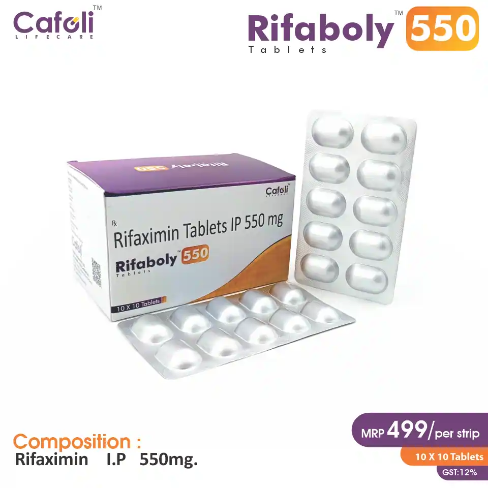 Rifaximin Tablet at the best price in PCD Pharma Franchise for Traveler